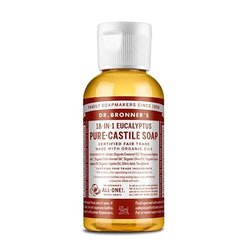 Dr. Bronner's - Pure-Castile Liquid Soap (Eucalyptus, 2 Ounce) - Made with Organic Oils, 18-in-1 Uses: Face, Body, Hair, Laundry, Pets and Dishes Beauty & Personal Care Dr. Bronner's