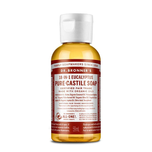 Dr. Bronner's - Pure-Castile Liquid Soap (Eucalyptus, 2 Ounce) - Made with Organic Oils, 18-in-1 Uses: Face, Body, Hair, Laundry, Pets and Dishes Beauty & Personal Care Dr. Bronner's
