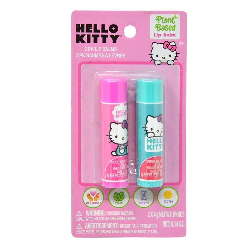 Hello Kitty 2-Pack Plant-Based Lip Balm Set Beauty & Personal Care Townley Girl