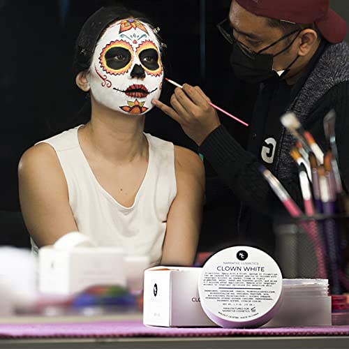 Narrative Cosmetics Clown White Cream Makeup, Quick Drying Professional Face Paint for the Stage, Film, Halloween, and Cosplay, 1.9 Oz. Beauty & Personal Care Narrative Cosmetics