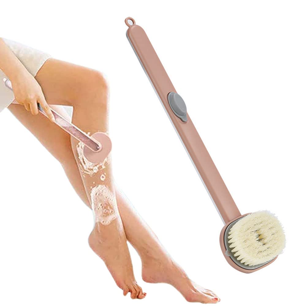 Shower Brush, Long Handle Shower Scrub Brush, Long Handle Bathroom Massage Cleaning Brush, Soap Dispenser Back Brush for Shower Brush Beauty and Personal Care Cricia
