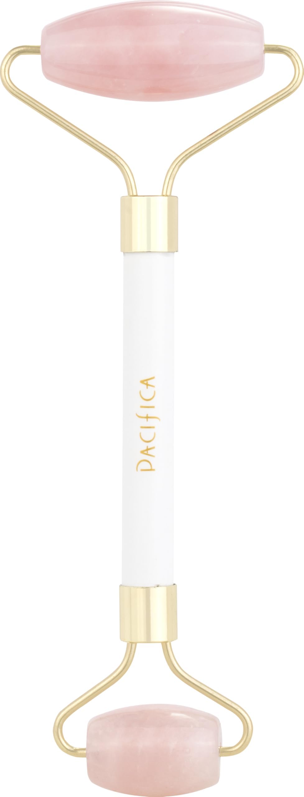 Pacifica Rose Quartz Facial Roller Massager - Crystal Gua Sha Skincare Tool for Face, Eyes & Neck - Cooling Stone Face Massager for Wrinkles, Fine Beauty & Personal Care Pacifica