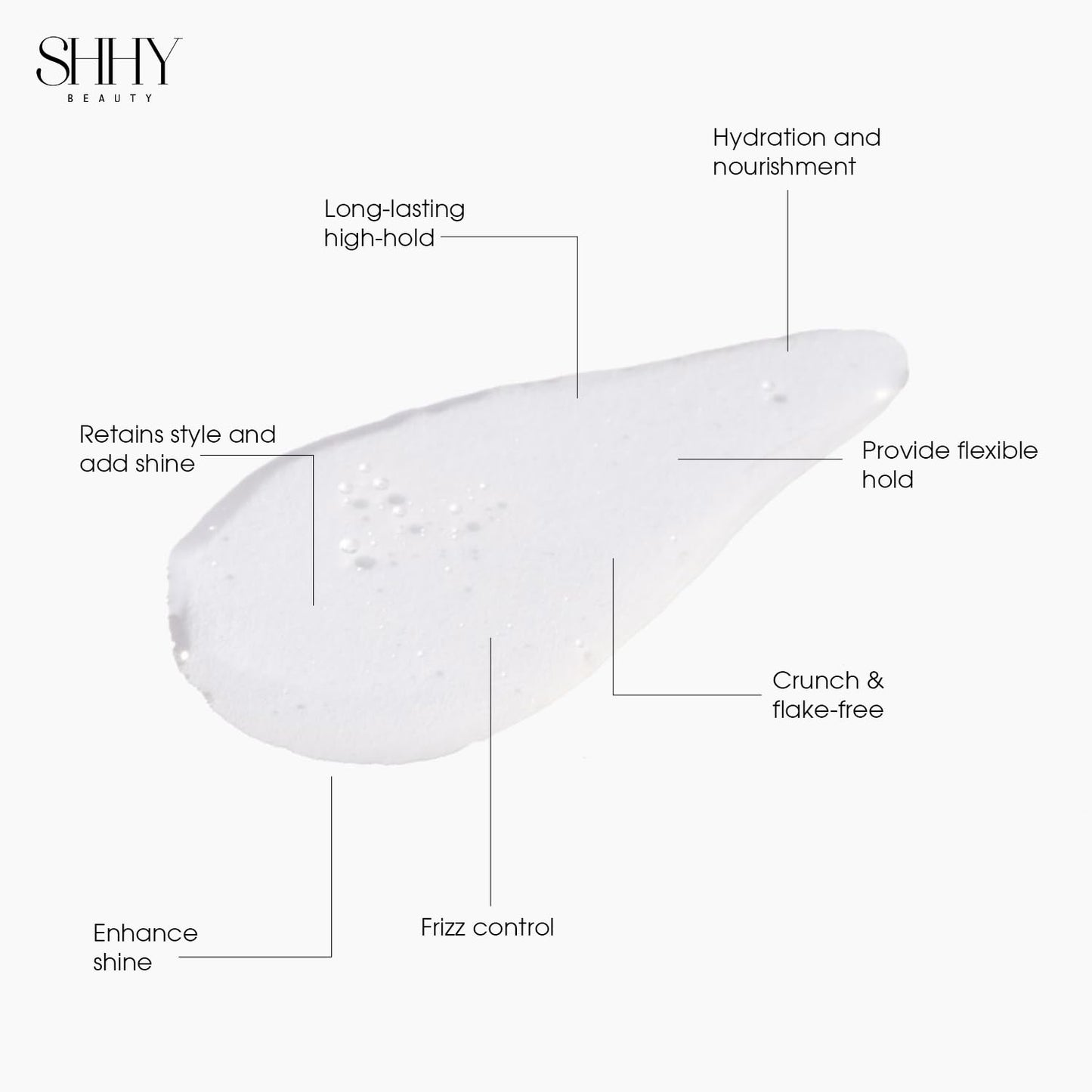 SHHY BEAUTY FLEX Styling Gel, Lightweight Vegan Hair Styling Gel with Flaxseed Oil, Banana Extract, and Hibiscus Flower Extract, Natural Hold, Frizz Beauty & Personal Care SHHY BEAUTY