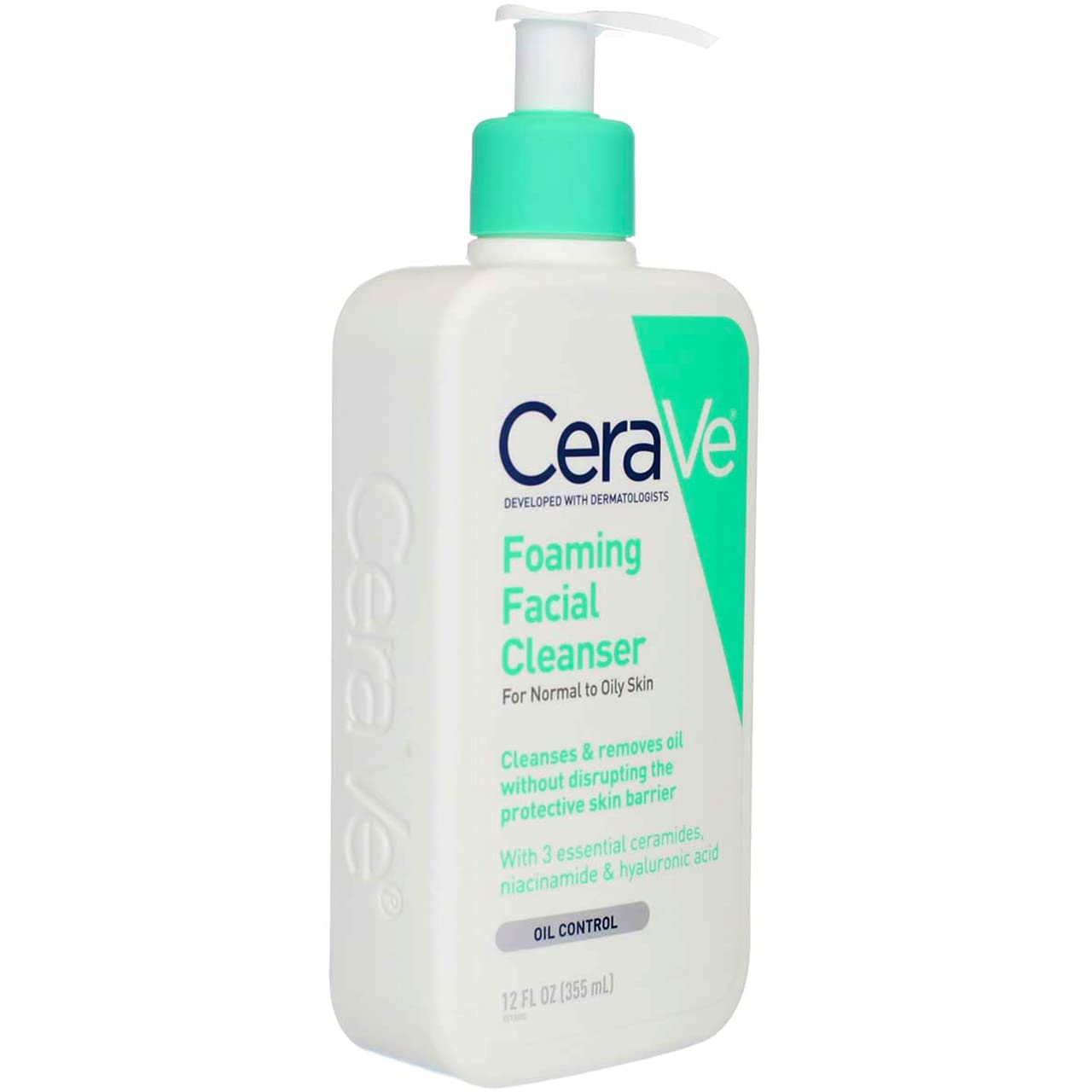 Cerave Facial Foaming Cleanser 12 Ounce Pump (355ml) (2 Pack) Beauty & Personal Care CeraVe