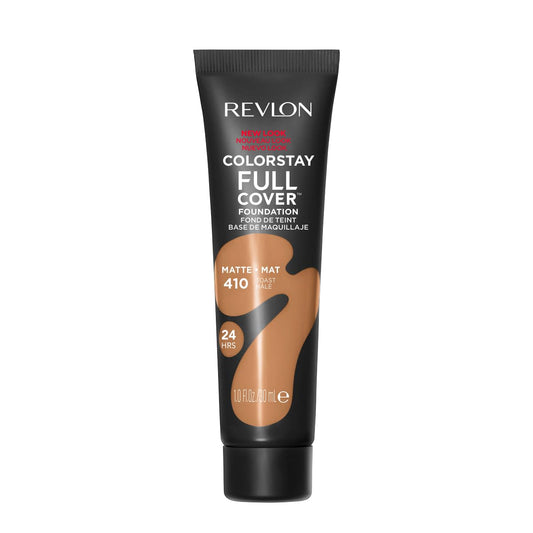 Revlon ColorStay Full Cover Longwear Matte Foundation, Heat & Sweat Resistant Lightweight Face Makeup, Toast (410), 1.0 oz Beauty & Personal Care REVLON