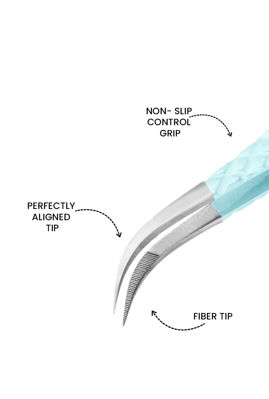 Fiber Tip Lash Tweezers- Pack of 3 Eyelash Extension Tweezers Professional- Lash Tweezers. (Apple Green) Beauty & Personal Care GMI TWEEZERS