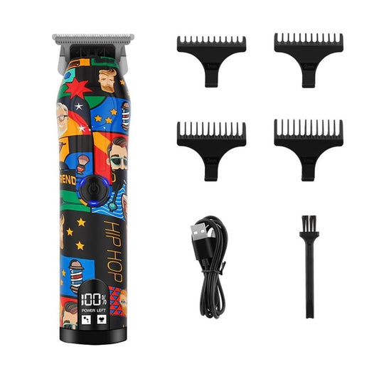 EWKYLSEM Razors Fully Graffitied Electric Trimmer Two-Piece Set, Rechargeable Cordless Hair Clippers, Men's graffitied Razor, Graffitied Beauty and Personal Care EWKYLSEM
