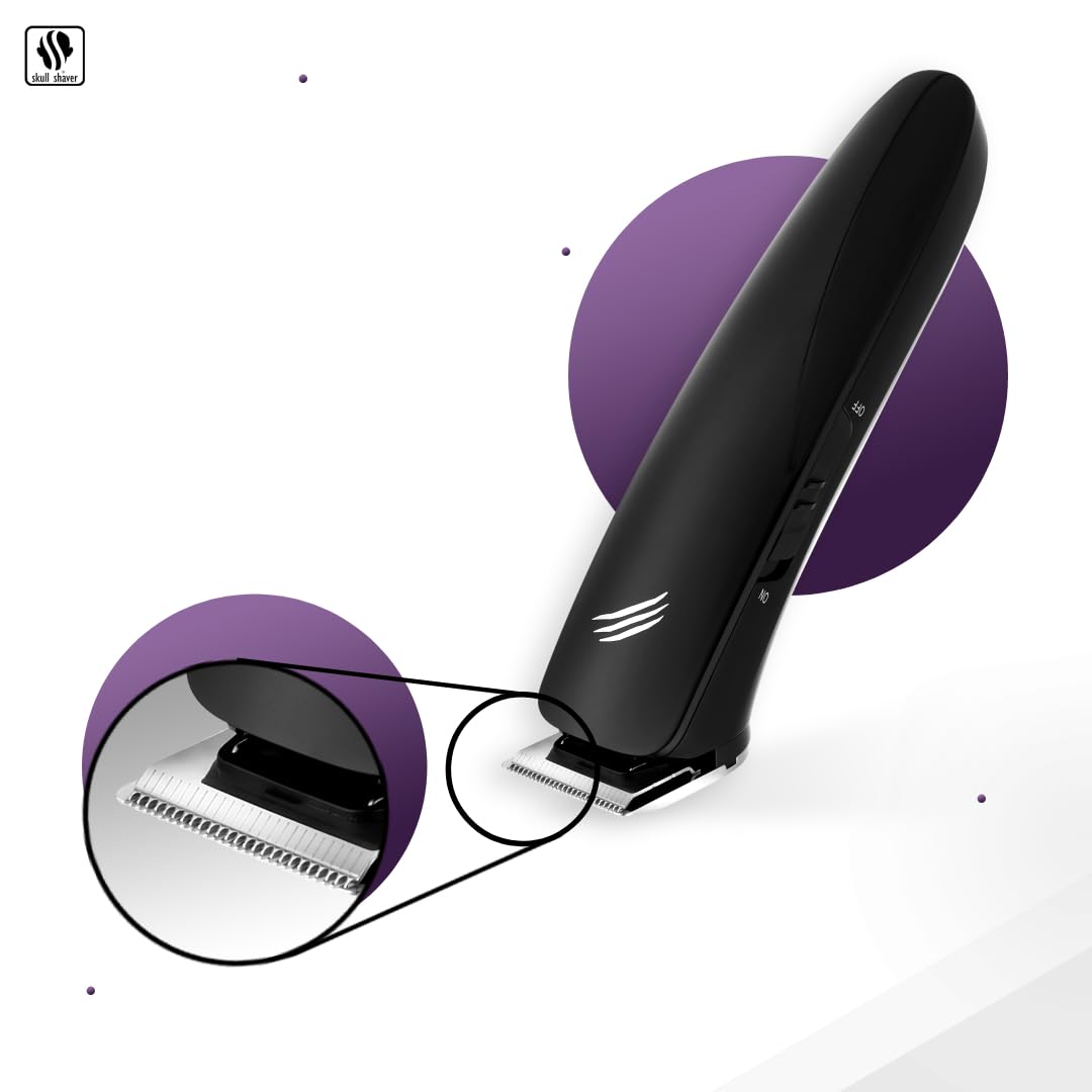 Skull Shaver Baby Beast Trimmer - Ultimate Cordless Hair & Beard Grooming Tool - Precision Steel Blades - USB Rechargeable - 4 Combs - Travel-Friendly Beauty and Personal Care Skull Shaver