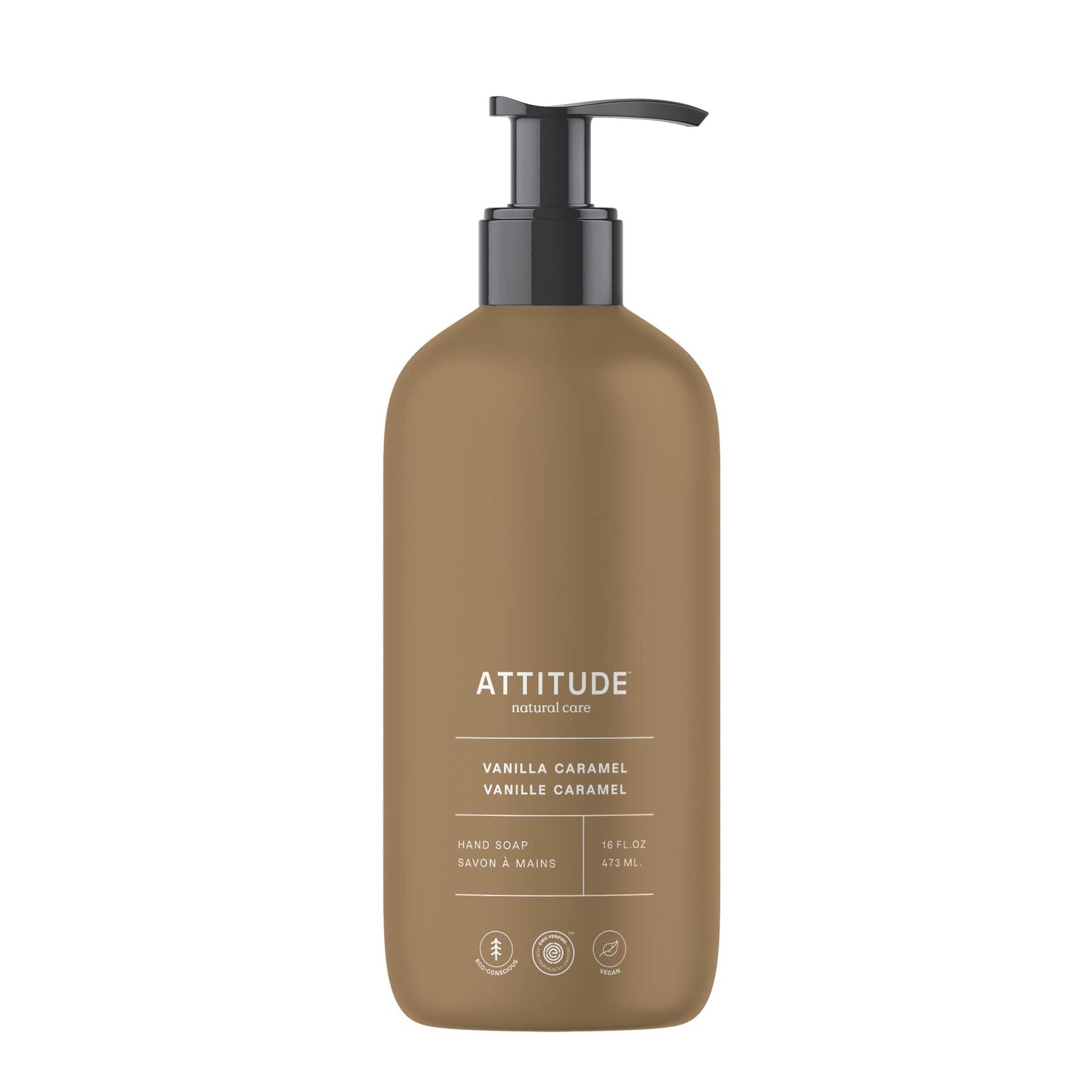 ATTITUDE Liquid Hand Soap, EWG Verified, Plant and Mineral-Based, Vegan Personal Care Products, Vanilla Caramel, 16 Fl Oz Beauty & Personal Care ATTITUDE