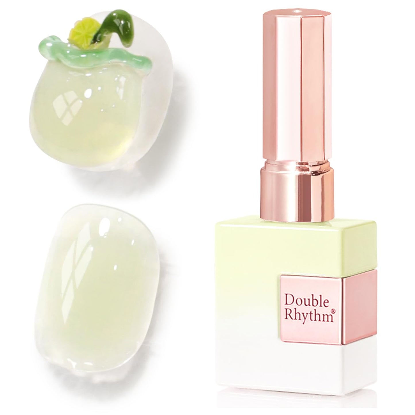 Double Rhythm 0.52Oz Nail Strengthener Rubber Gel Polish Builder in a Bottle for Nail Thickening Extension Hard Structure Glue (Pale Yellow-R013) Beauty and Personal Care Double Rhythm
