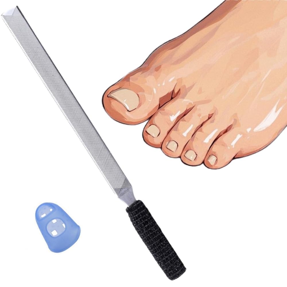 IDOU Toe Nail Files for Thick Nails,Stainless Steel 4 Sides 7 inch Length,Nail Files for Men Seniors & Dogs Beauty & Personal Care IDOU