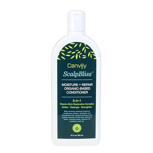 Canviiy ScalpBliss Moisture + Repair Organic-Based Conditioner, Designed with a Vitamin-Rich Restorative Complex to Reduce Breakage and Deliver Soft Beauty & Personal Care Canviiy