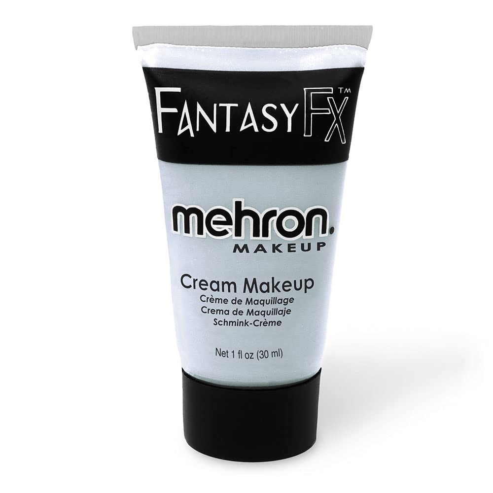 Mehron Makeup Fantasy FX Cream Makeup | Water Based | Halloween | Moonlight White Face & Body Paint For Adults 1 fl oz (30ml) (Moonlight White) Beauty & Personal Care Mehron