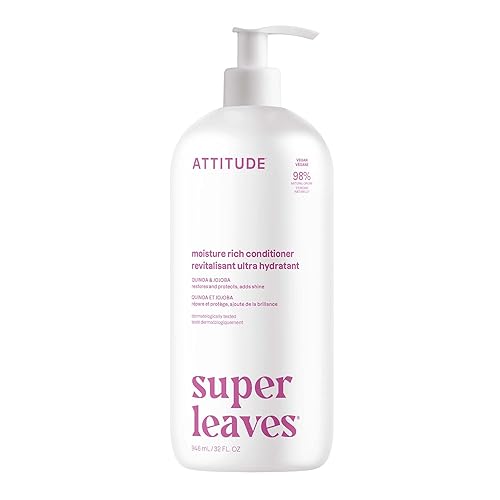 ATTITUDE Moisture Rich Hair Conditioner, For Dry and Damaged Hair, Naturally Derived Ingredients, Vegan Detangler, Dermatologiocally Tested, Quinoa Beauty & Personal Care ATTITUDE