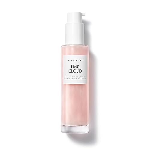 HERBIVORE Pink Cloud Creamy Jelly Cleanser | Hydrating Face Wash with Rosewater, Squalane + Tremella Mushroom, Gently Cleanses + Removes Makeup Beauty & Personal Care HERBIVORE