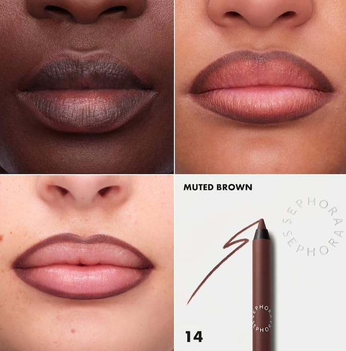 SEPHORA COLLECTION Colorful 8HR Longwear Transferproof Lip Liner - 14 Muted Brown (matte cool brown) - 0.04 oz / 1.2 g Beauty & Personal Care SEPHORA