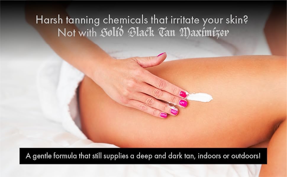 Millennium Tanning Solid Black Hypoallergenic Tan Maximizer With Hemp Indoor/Outdoor Dark Tanning Lotion 13 oz Beauty & Personal Care Millennium Tanning