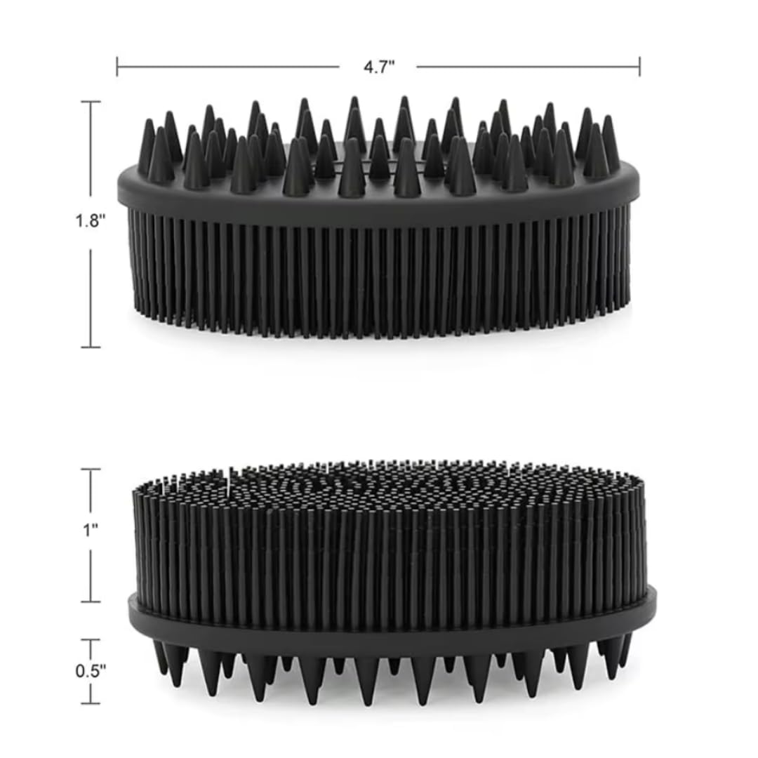 Essential Aura All-in-One Exfoliating Shower Brush - Gentle Silicone Loofah for Sensitive Skin with Dual-Purpose Scalp Massage for Spa-Quality Showers Beauty and Personal Care Essential Aura