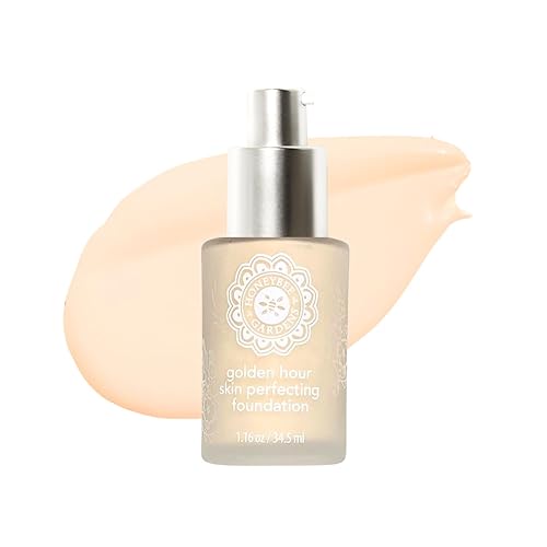 Honeybee Gardens Golden Hour Foundation In Supernatural, Neutral Light Tone, Skin-Perfecting, Luminous Finish, Vegan, 34.5ml Beauty & Personal Care Honeybee Gardens