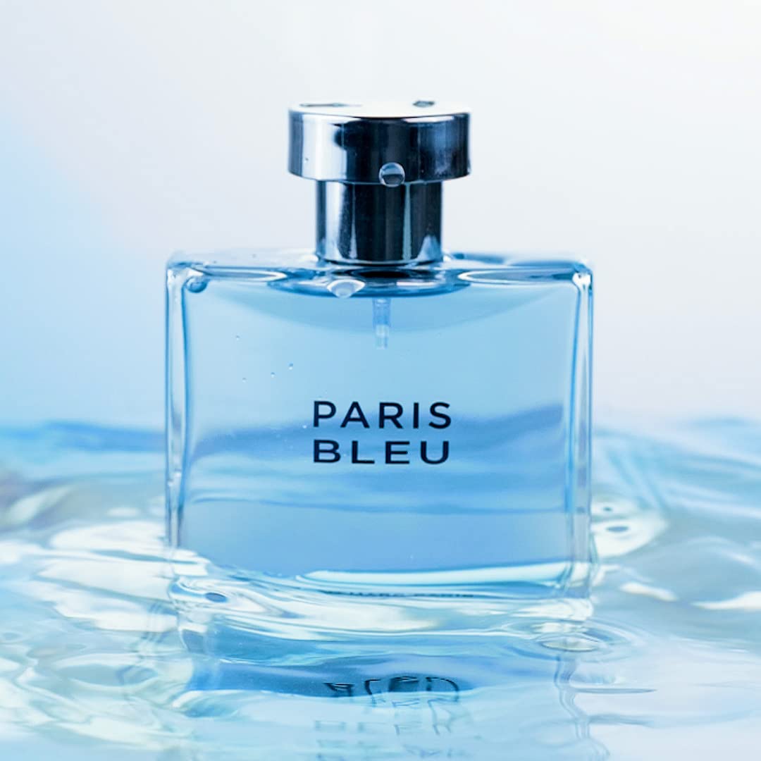 Jean Marc Paris Paris Bleu Homme Eau de Toilette Spray, 3.4 fl. oz., blue, Men's Cologne, Fresh Cologne, Notes of Bergamot, Lavender and Leather Beauty & Personal Care Jean Marc Paris