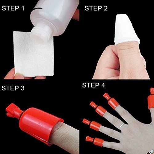 Onwon 10pc Professional Plastic Acrylic Nail Art Soak Off Cap Clip Uv Gel Polish Remover Wrap Cleaner Clip Cap Tool (Purple) Beauty & Personal Care Onwon
