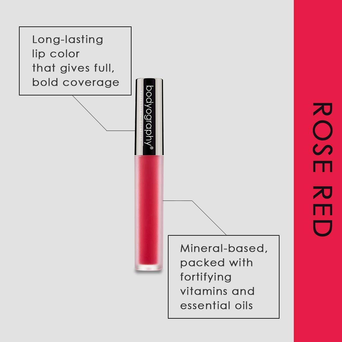 Bodyography Matte Lip Lava Liquid Lipstick - Regal | Rosy Red Matte Bold Liquid Lip | Smudge-Proof, Long-Lasting, Vegan & Paraben-Free | 0.08 fl oz Beauty & Personal Care Bodyography