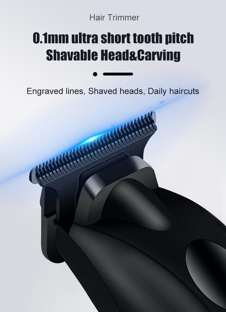 GLESVOWIO Professional Hair Clippers for Men Cordless Cutting Beard Trimmer with LED Display and 3 Limit Combs Rechargeable Electric Machine for Oil Beauty and Personal Care GLESVOWIO