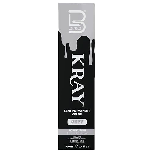 L3 - Level 3 Kray Semi Permanent Hair Color - Semi Permanent Hair Dye with Aloe Vera - Grey Beauty & Personal Care L3