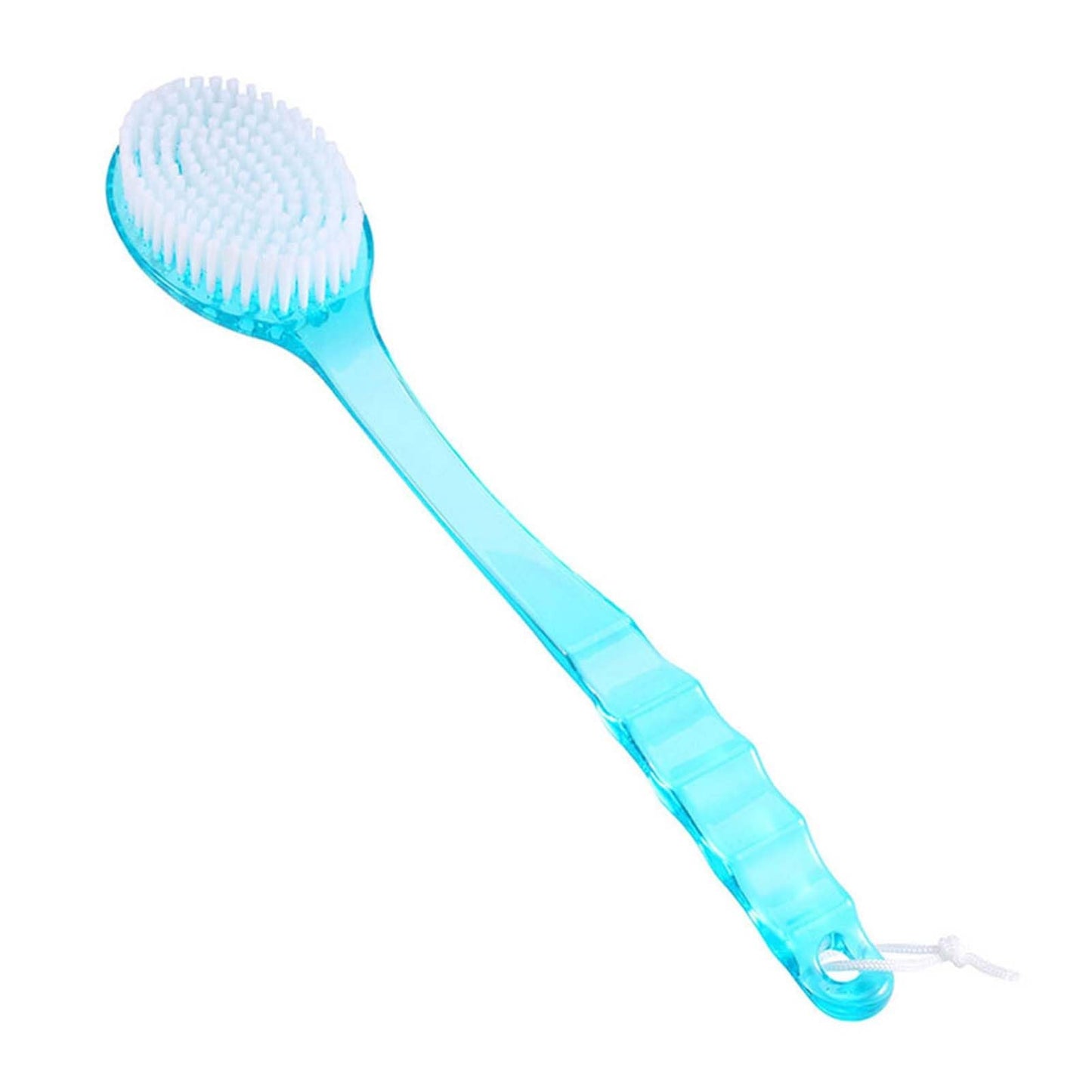 Long Handle Bath Brush, Soft Exfoliating Back Scrubber with Hanging Rope for Shower Bath Plastic Blue 14.17 Inch 1 Pack Beauty and Personal Care Garosa