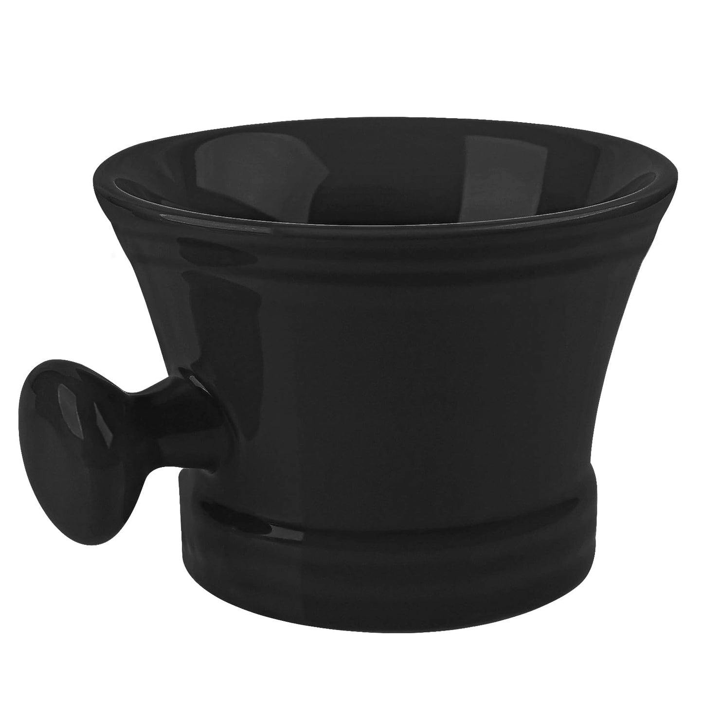 Linkidea Ceramic Mug Shaving with Knob Handle, Deep Size Wet Shaving Cup, Razor Shave Soap and Cream Bowl for Men (Black) Beauty and Personal Care Linkidea