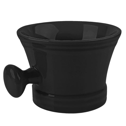 Linkidea Ceramic Mug Shaving with Knob Handle, Deep Size Wet Shaving Cup, Razor Shave Soap and Cream Bowl for Men (Black) Beauty and Personal Care Linkidea