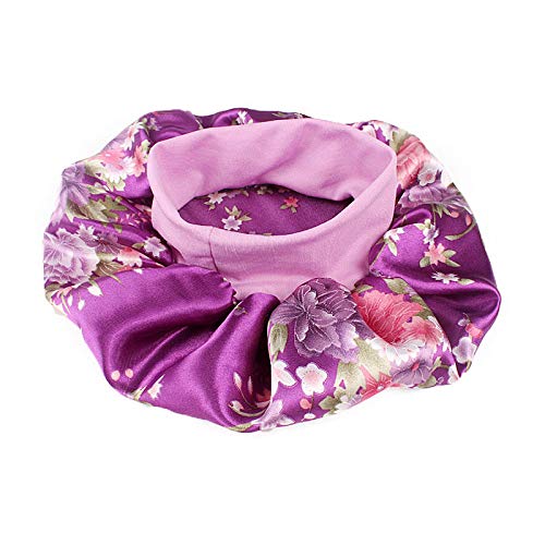 6 Pieces Large Printed Satin Bonnet Sleeping Caps Soft Elastic Wide Band for Women Hair Loss, Natural Curly Hair Braids (Printed 6pack) Beauty & Personal Care Ubrand