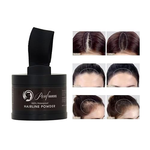 Waterproof Hairline Powder, Quick Hair Roots Touch-up Powder for Men and Women, Hair Roots Cover-up, Hair Shadow for thinning hair, bald spots Beauty & Personal Care Pouf Hairdos