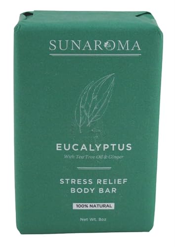 Sunaroma Soap Bar Eucalyptus Tea Tree + Ginger 8 Ounce (Pack of 6) Beauty & Personal Care SUNAROMA