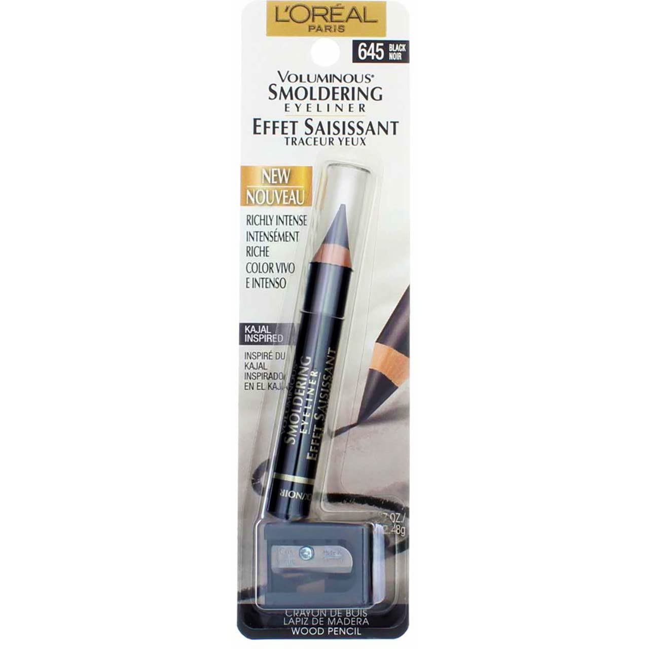 L’Oreal ParisVoluminous Smoldering Liner, Black [645] 0.09 oz (Pack of 3) Beauty & Personal Care L'Oreal Paris