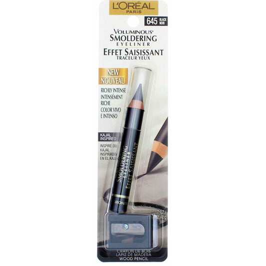 L'Oreal Voluminous Smoldering Liner, Black [645] 0.09 oz (Pack of 10)
