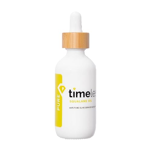 Timeless Skin Care Squalane Oil 100% Pure - Plant-Based Face Oil - Fragrance-Free - For Dry Skin - Moisturizing - 2 oz Beauty & Personal Care Timeless Skin Care