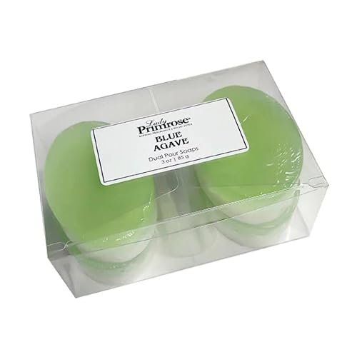 Lady Primrose Blue Agave Dual Pour Soap Set, 3 oz Each Bar, Green and White, 4 Pieces Beauty & Personal Care Lady Primrose