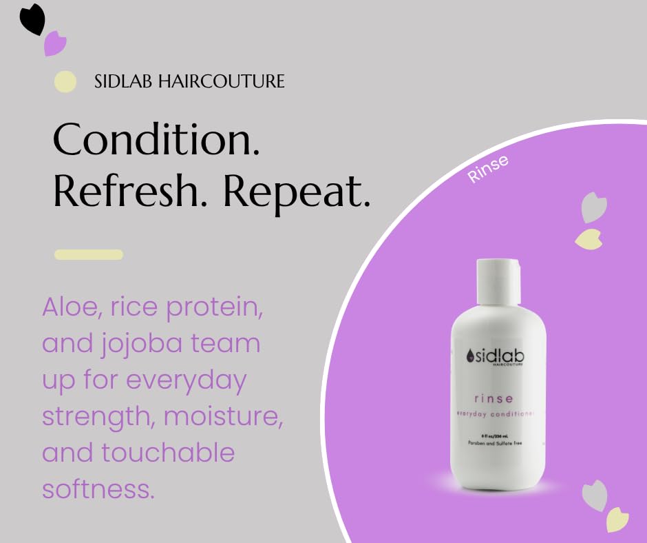 Sidlab Haircouture Rinse Everyday Conditioner gentle lightweight shampoo 2oz Beauty & Personal Care Sidlab Haircouture