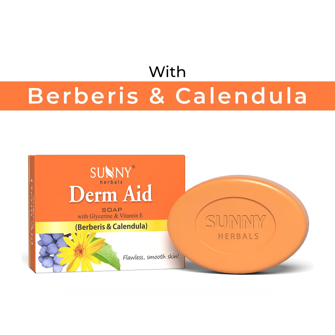 Bakson's Sunny Derm Aid Soap with Berberis & Calendula 75gm Pack of 4 Beauty & Personal Care Bakson