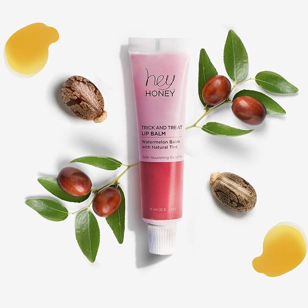Hey Honey Trick and Treat Watermelon Plumping Lip Balm, 2 In 1 Natural Tint with Hydrating & Moisturizing Properties Beauty & Personal Care Hey Honey