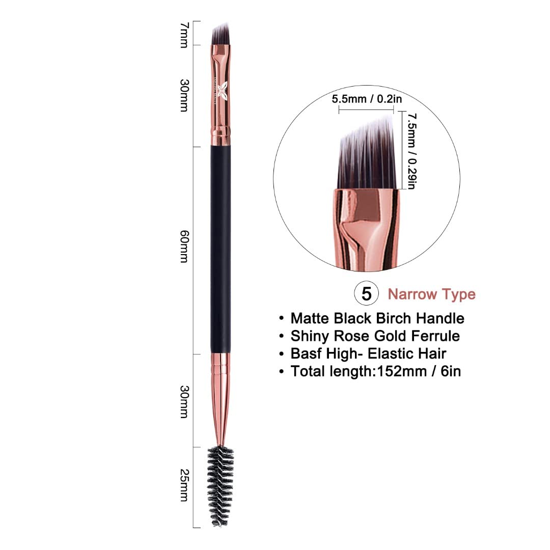 Dual-Ended Eyebrow & Lash Tint Brush - Angled Tip with Spoolie Comb for Henna by Existing Beauty Beauty & Personal Care Existing Beauty