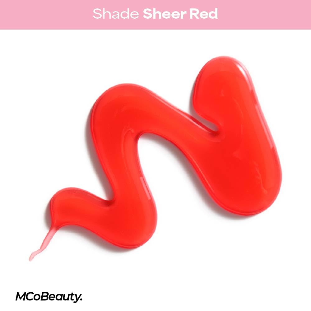 MCoBeauty Lip Oil Hydrating Treatment Tinted Lip Gloss - Sheer Red Beauty and Personal Care MCoBeauty