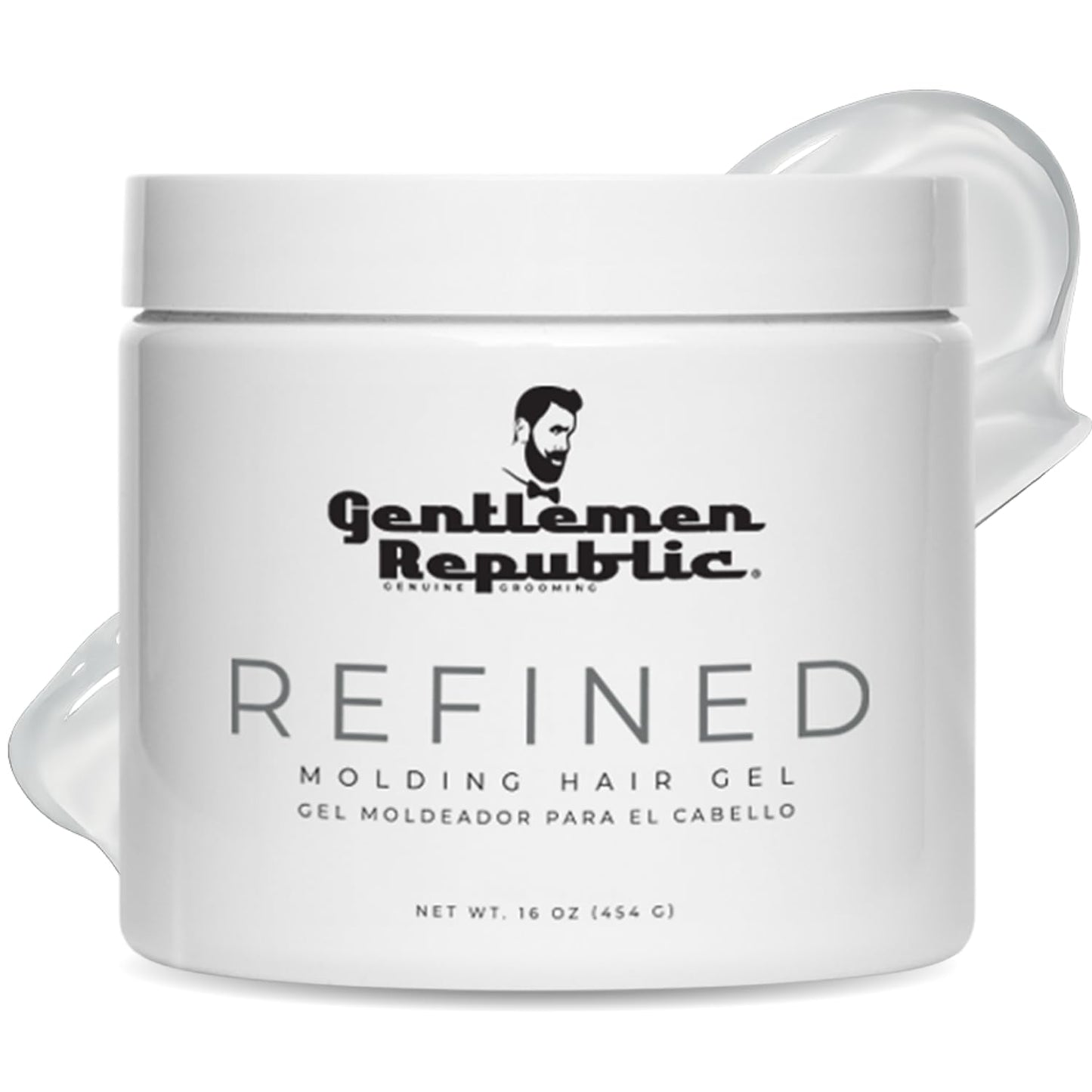 Gentlemen Republic 16oz Refined Hair Gel for Men - Premium Men's Hair Styling Product, 24 Hour High Hold & Shine. No Beeswax, Alcohol, or Parabens Beauty & Personal Care Gentlemen Republic