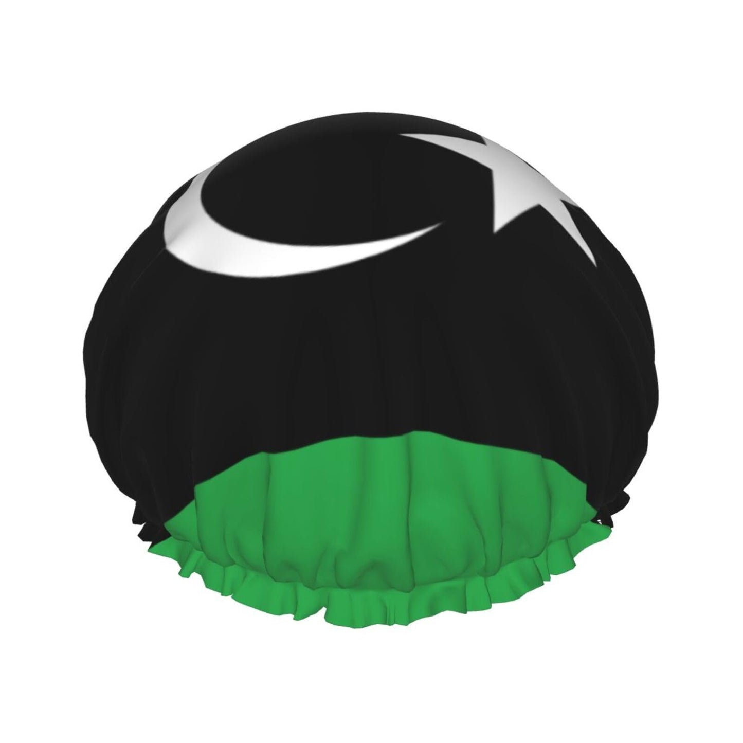 Libya Flag Prints Shower Cap Double Layer Lined Waterproof Bathing Shower Hat Beauty and Personal Care Hayyett