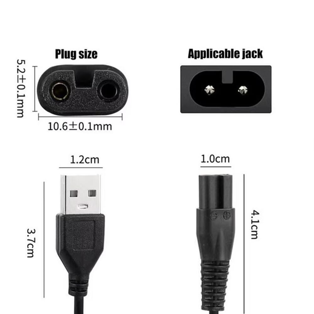 Charger Cable for Meridian Grooming Electric Shaver Trimmer Replacement Charging USB Cable Power Cord 3.3FT Beauty and Personal Care i COVER
