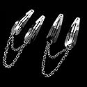 2pcs/Set Metal Snap Hair Clips Chain Silver Color Cross Heart Hair Barrettes Clips with Pendant Girls Hair Accessories Beauty & Personal Care JJLFresheners