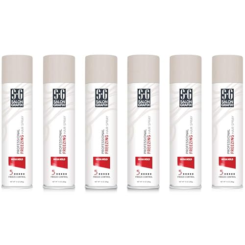 Salon Grafix Hairspray Freezing Mega Hold 10 Ounce (295ml) (6 Pack) Beauty & Personal Care Salon Grafix
