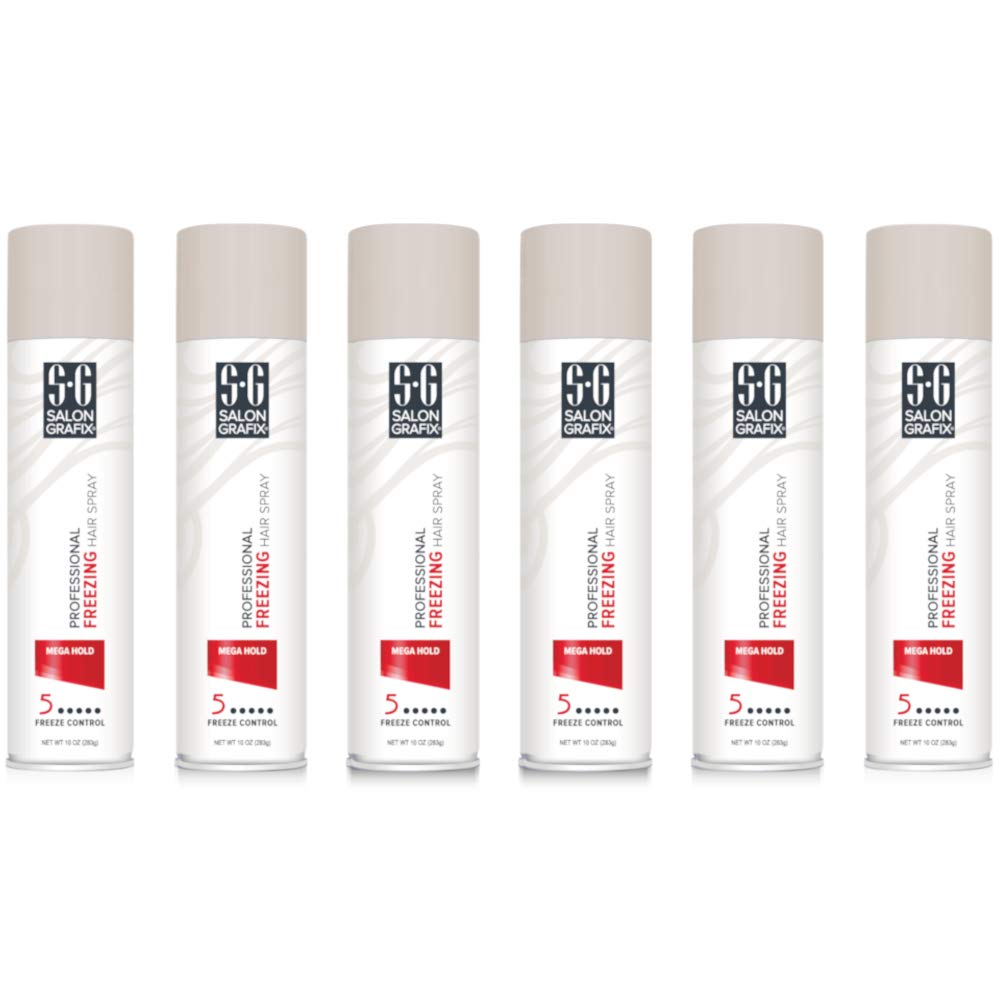 Salon Grafix Hairspray Freezing Mega Hold 10 Ounce (295ml) (6 Pack) Beauty & Personal Care Salon Grafix