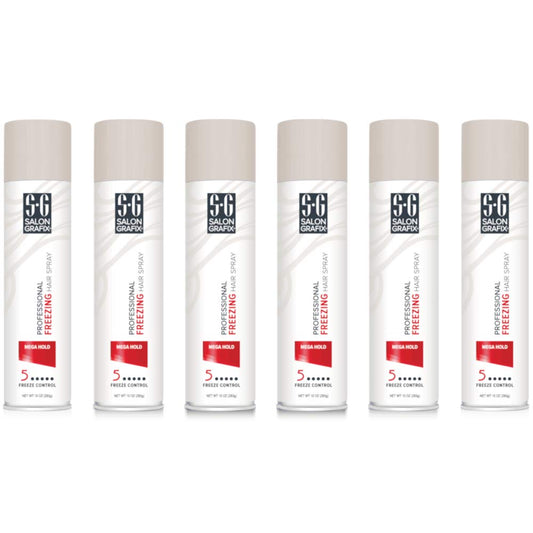 Salon Grafix Hairspray Freezing Mega Hold 10 Ounce (295ml) (6 Pack) Beauty & Personal Care Salon Grafix